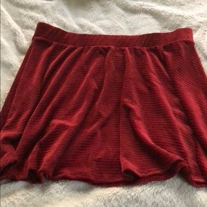 So Velvet Skater Skirt Red